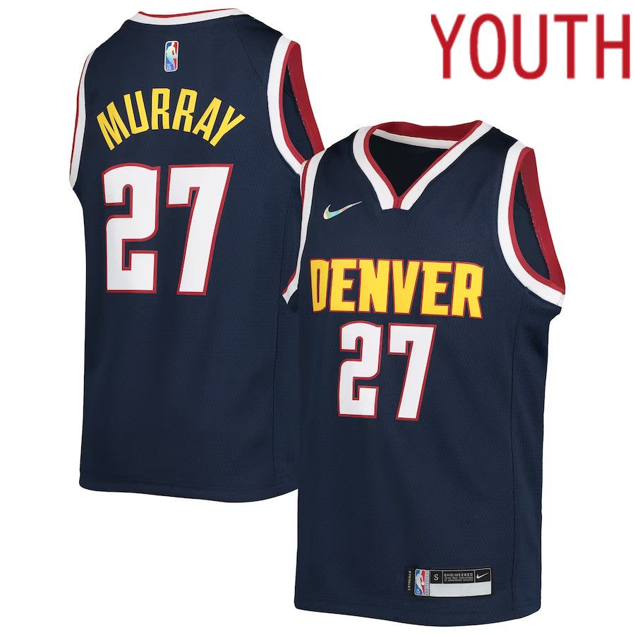 Youth Denver Nuggets 27 Jamal Murray Nike Navy Diamond Swingman NBA Jersey
